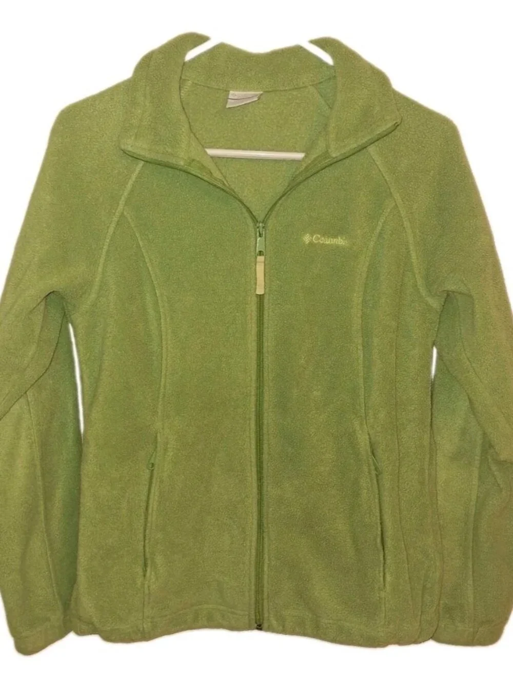 Columbia Women's Medium Green Full Zip fleece Jacket Front Zip Pockets